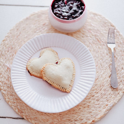 Mini Blueberry Heart Pies